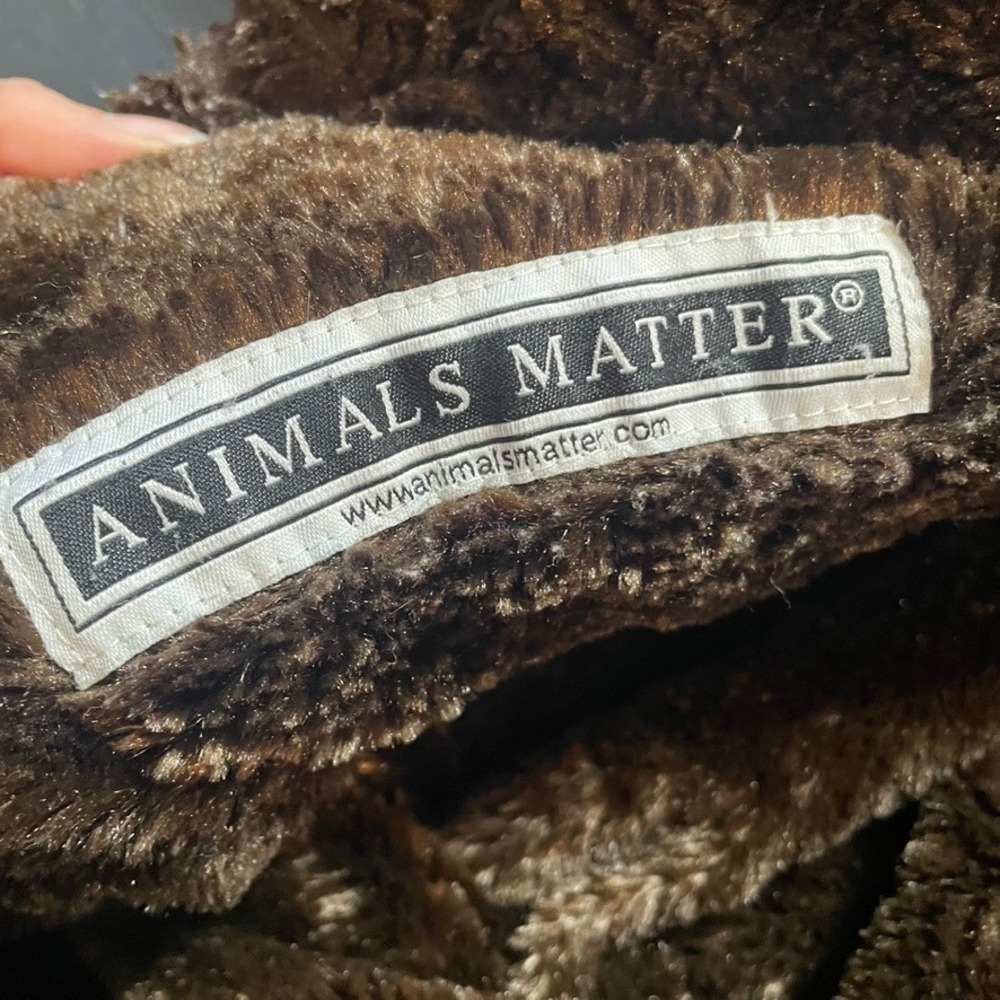 Animals Matter Plush Pet Bed Round Brown Crushed Velvet Cozy Lounger Cover Only - Picture 2 of 4